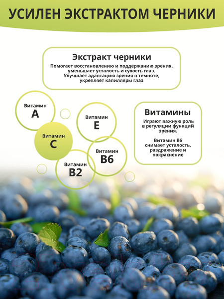 Изображение товара Комплексная пищевая добавка 1WIN Для зрения (60 капсул)