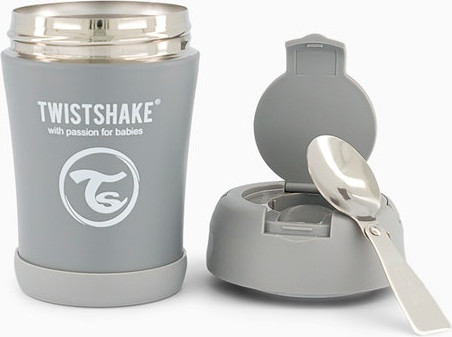 Изображение товара Термос для еды Twistshake Insulated Food Container / 78751 (350мл, пастельный серый)