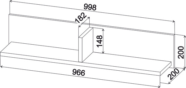 Изображение товара Полка Интерлиния Skill-40 (антрацит/антрацит)