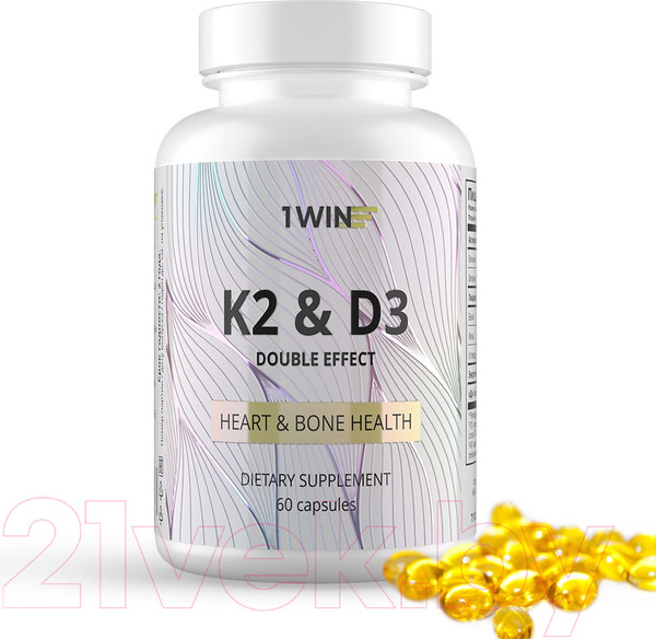Изображение товара Мультивитаминный комплекс 1WIN К2 и Д3 (60 капсул)