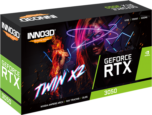 Изображение товара Видеокарта Inno3D GeForce RTX 3050 Twin X2 6GB (N30502-06D6-1711VA60)