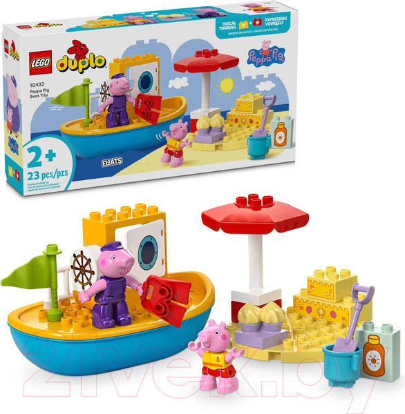 Изображение товара Конструктор Lego Duplo Peppa Путешествие Свинки Пеппы на кораблике / 10432