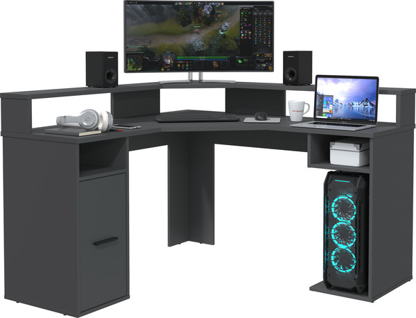 Изображение товара Компьютерный стол Интерлиния Skill-09 (антрацит/антрацит)