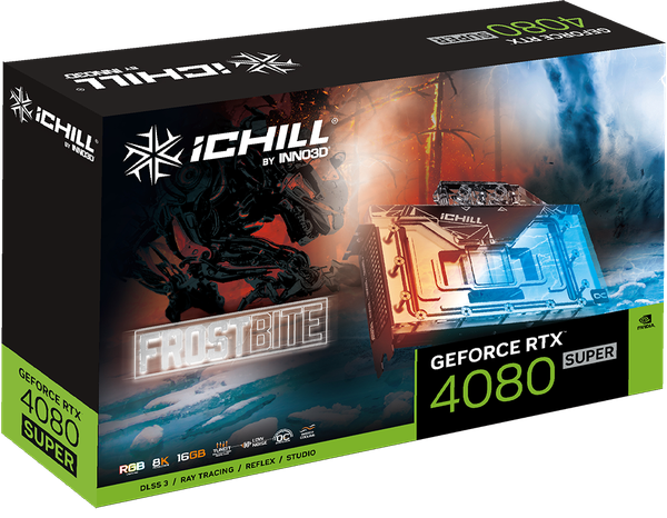 Изображение товара Видеокарта Inno3D GeForce RTX 4080 Super iChill Frostbite 16GB C408S-166XX-1870FB