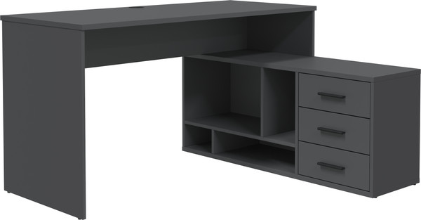 Изображение товара Компьютерный стол Интерлиния Skill-05 (П) (антрацит/антрацит)