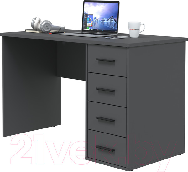 Изображение товара Письменный стол Интерлиния Skill-07 (антрацит/антрацит)