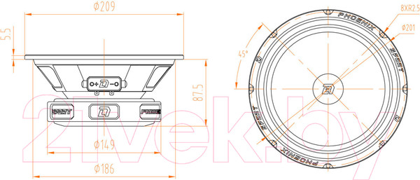 Изображение товара Среднечастотная АС DL Audio Phoenix Sport 200