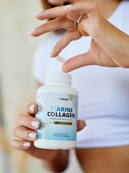 Изображение товара Коллаген 1WIN Морской в капсулах с гиалуроновой кислотой с вит. С (155 капсул)