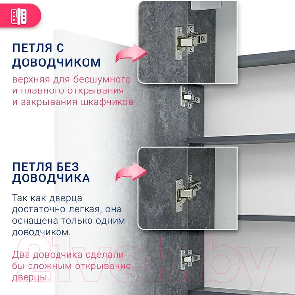 Изображение товара Шкаф с зеркалом для ванной Doratiz Крит 60 L / 2711.168