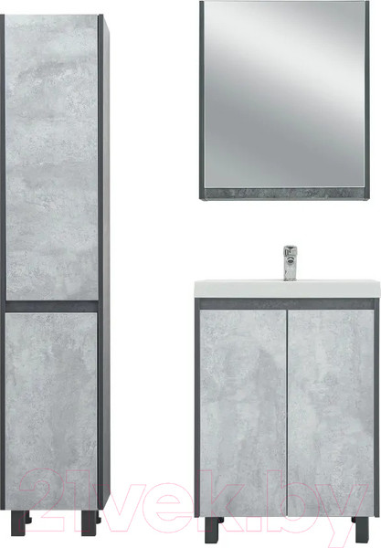 Изображение товара Шкаф с зеркалом для ванной Doratiz Крит 60 L / 2711.168