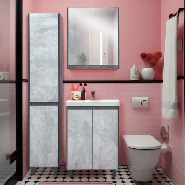 Изображение товара Шкаф с зеркалом для ванной Doratiz Крит 60 L / 2711.168