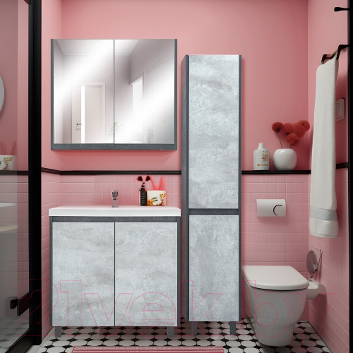 Изображение товара Шкаф с зеркалом для ванной Doratiz Крит 80 / 2711.169