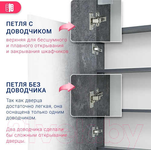 Изображение товара Шкаф с зеркалом для ванной Doratiz Крит 80 / 2711.169