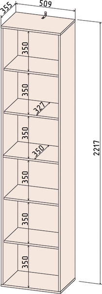 Изображение товара Стеллаж Интерлиния Skill-21 (белый платинум/белый платинум)