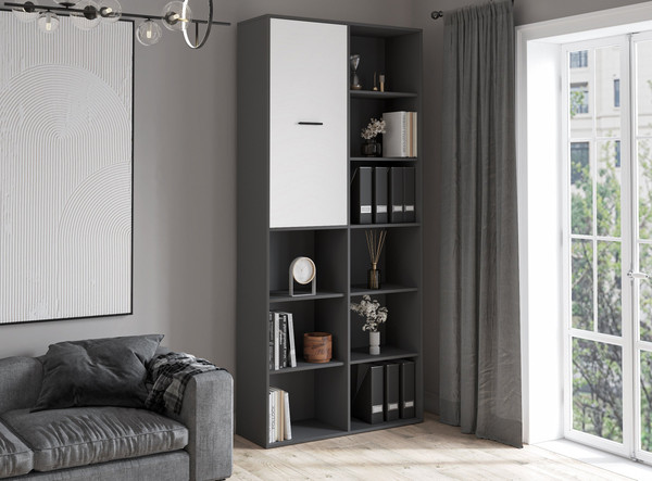 Изображение товара Стеллаж Интерлиния Skill-20 (1) (антрацит/белый платинум)