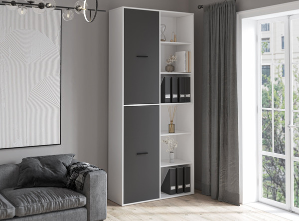 Изображение товара Стеллаж Интерлиния Skill-20 (2) (белый платинум/антрацит)