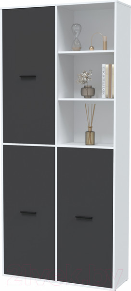 Изображение товара Шкаф Интерлиния Skill-20 (3) (белый платинум/антрацит)