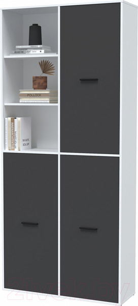 Изображение товара Шкаф Интерлиния Skill-20 (3) (белый платинум/антрацит)