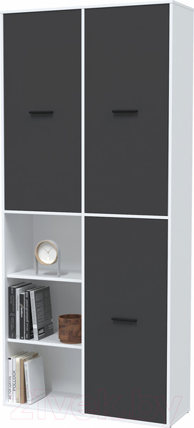Изображение товара Шкаф Интерлиния Skill-20 (3) (белый платинум/антрацит)
