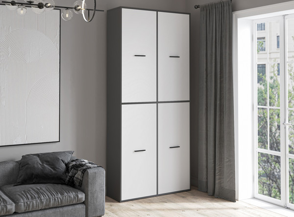 Изображение товара Шкаф Интерлиния Skill-20 (4) (антрацит/белый платинум)