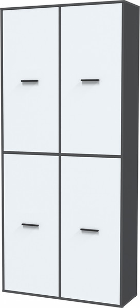 Изображение товара Шкаф Интерлиния Skill-20 (4) (антрацит/белый платинум)