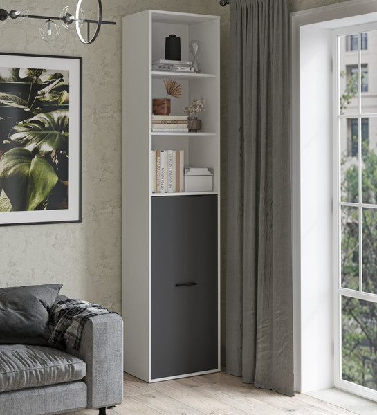 Изображение товара Стеллаж Интерлиния Skill-21 (1) (белый платинум/антрацит)