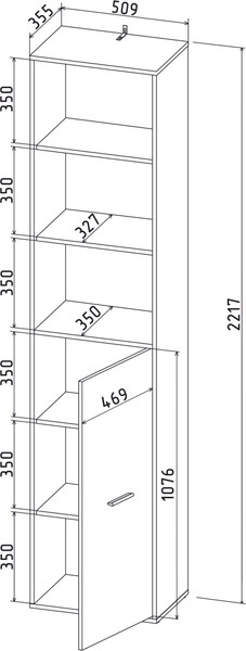 Изображение товара Стеллаж Интерлиния Skill-21 (1) (антрацит/белый платинум)