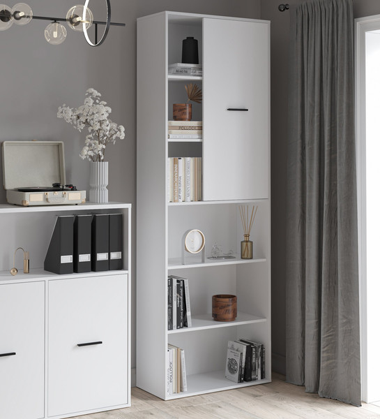 Изображение товара Стеллаж Интерлиния Skill-22 (1) (белый платинум/белый платинум)