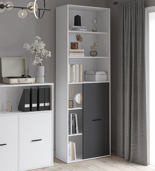 Изображение товара Стеллаж Интерлиния Skill-22 (1) (белый платинум/антрацит)