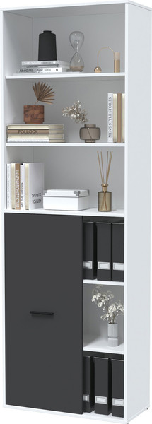 Изображение товара Стеллаж Интерлиния Skill-22 (1) (белый платинум/антрацит)