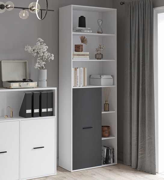 Изображение товара Стеллаж Интерлиния Skill-22 (1) (белый платинум/антрацит)