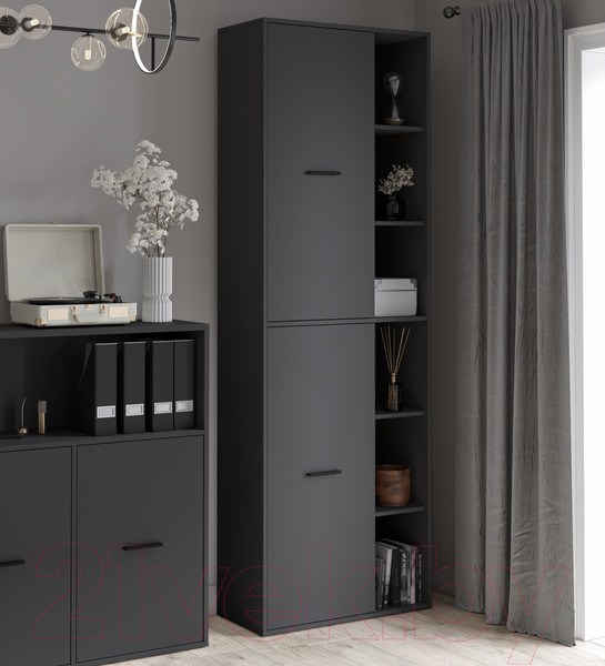 Изображение товара Шкаф Интерлиния Skill-22 (2) (антрацит/антрацит)