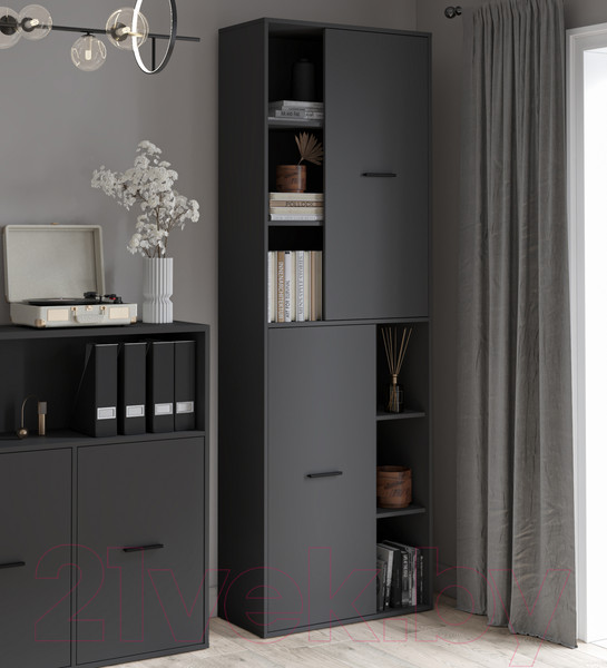 Изображение товара Шкаф Интерлиния Skill-22 (2) (антрацит/антрацит)