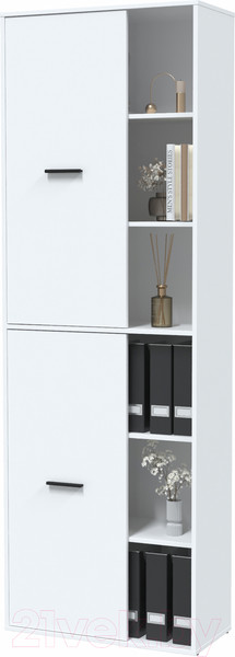 Изображение товара Шкаф Интерлиния Skill-22 (2) (белый платинум/белый платинум)