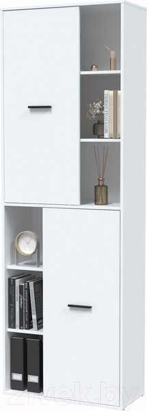 Изображение товара Шкаф Интерлиния Skill-22 (2) (белый платинум/белый платинум)