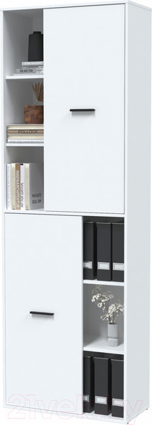 Изображение товара Шкаф Интерлиния Skill-22 (2) (белый платинум/белый платинум)