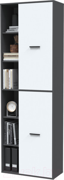 Изображение товара Шкаф Интерлиния Skill-22 (2) (антрацит/белый платинум)
