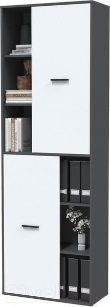 Изображение товара Шкаф Интерлиния Skill-22 (2) (антрацит/белый платинум)