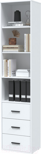 Изображение товара Стеллаж Интерлиния Skill-24 (белый платинум/белый платинум)