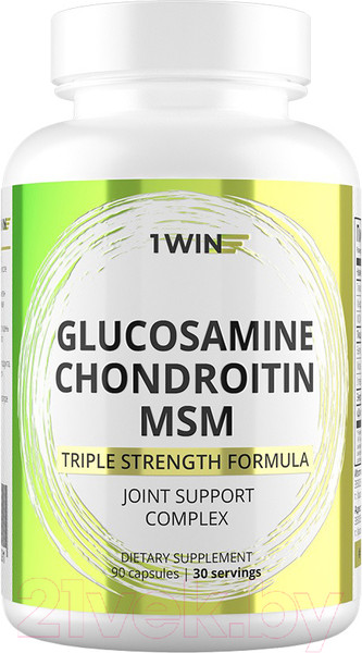 Изображение товара Комплексная пищевая добавка 1WIN Глюкозамин Хондроитин MSM (90 капсул)
