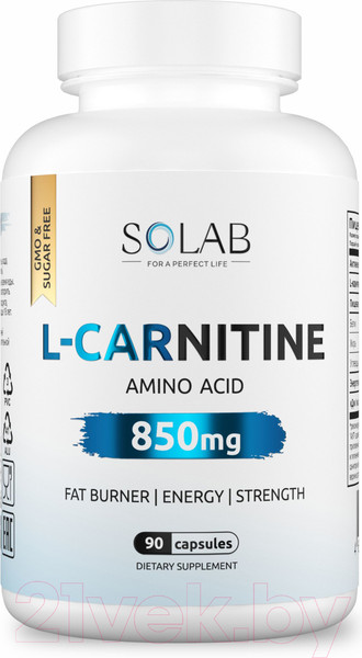 Изображение товара L-карнитин SOLAB 90 капсул
