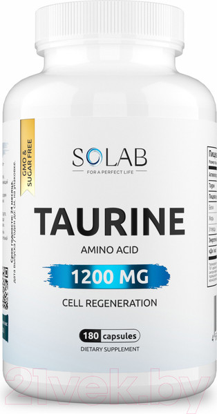 Изображение товара Таурин SOLAB 1200мг (180 капсул)