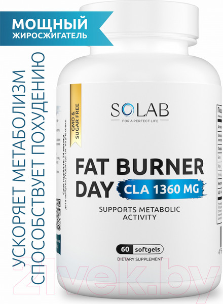 Изображение товара Жиросжигатель SOLAB Fat Burner Day (60 капсул)