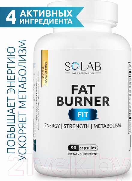 Изображение товара Жиросжигатель SOLAB Fat Burner Fit (90 капсул)