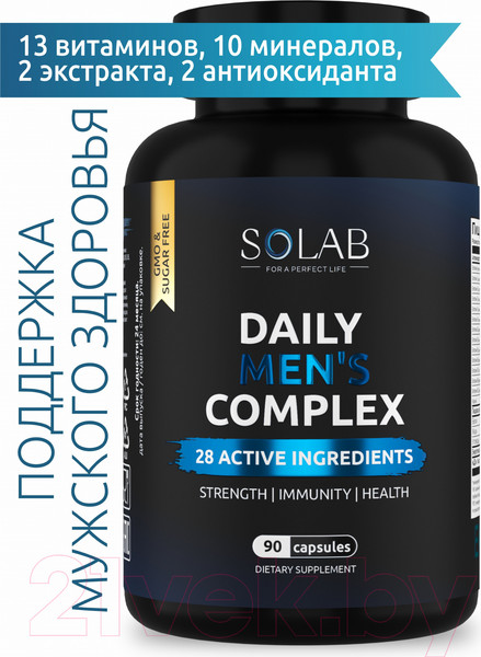 Изображение товара Мультивитаминный комплекс SOLAB Для мужчин (90 капсул)
