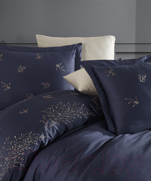 Изображение товара Комплект постельного белья Dantela Vita Asrin с вышивкой 200x220 / 11908 (синий)