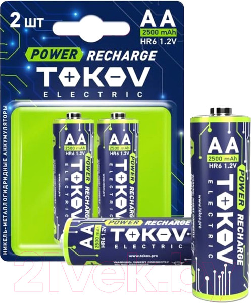 Изображение товара Комплект аккумуляторов Tokov Electric AA/HR6 TKE-NMA-HR6/B2 (2шт)