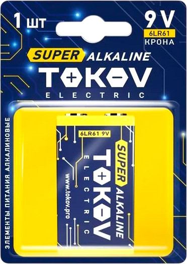 Изображение товара Батарейка Tokov Electric 6LR61 TKE-ALS-6LR61/B1