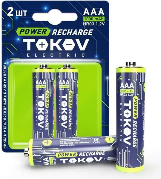 Изображение товара Комплект аккумуляторов Tokov Electric AAA/HR03 TKE-NMA-HR03/B2 (2шт)