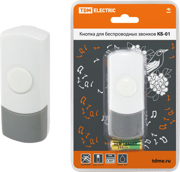 Изображение товара Кнопка звонка TDM SQ1901-0018